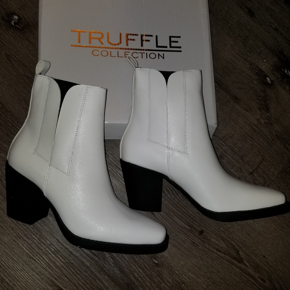 Truffle brand White Ankle Boots